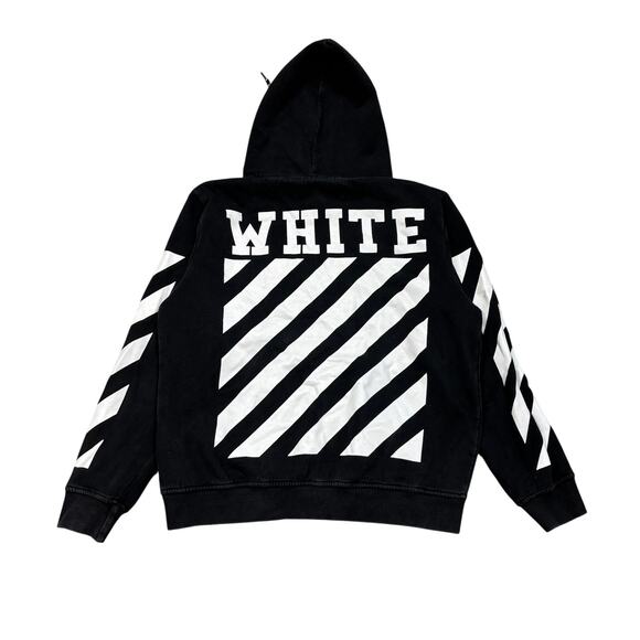 Off White Virgil Abloh Diagonal Hoodie Men's Medium Streetwear